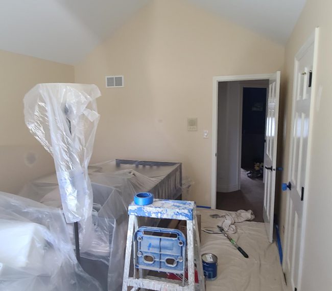 before interior painting