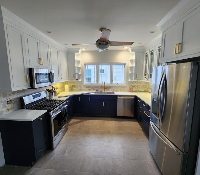 before and after kitchen cabinet painting Lombard